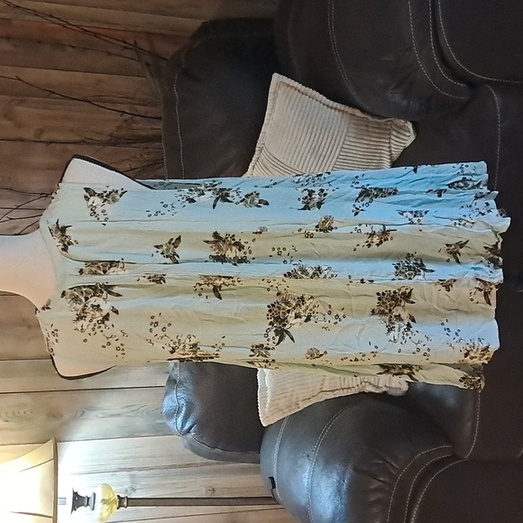 Free People Mint Tree Swing Trapeze Dress/Top with Pockets Size S/P - Picture 6 of 12